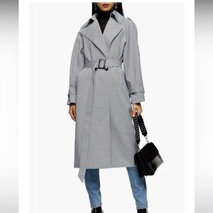 Topshp Cortez Check Trench Coat